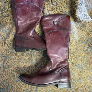 Frye Molly Button Tall Boot in Redwood - size: US 7.5 B - (3470638)